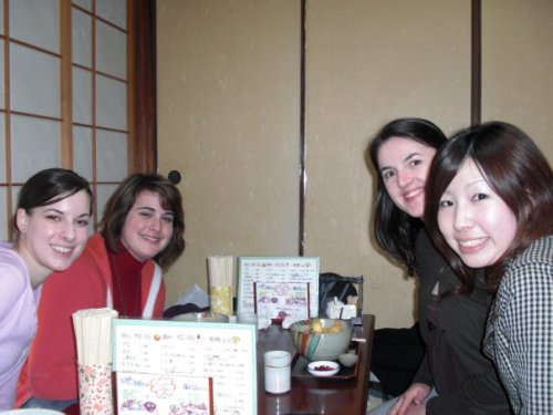 Lunch with (from left to right) LeeAnn, Me, Stoja, and Sanae